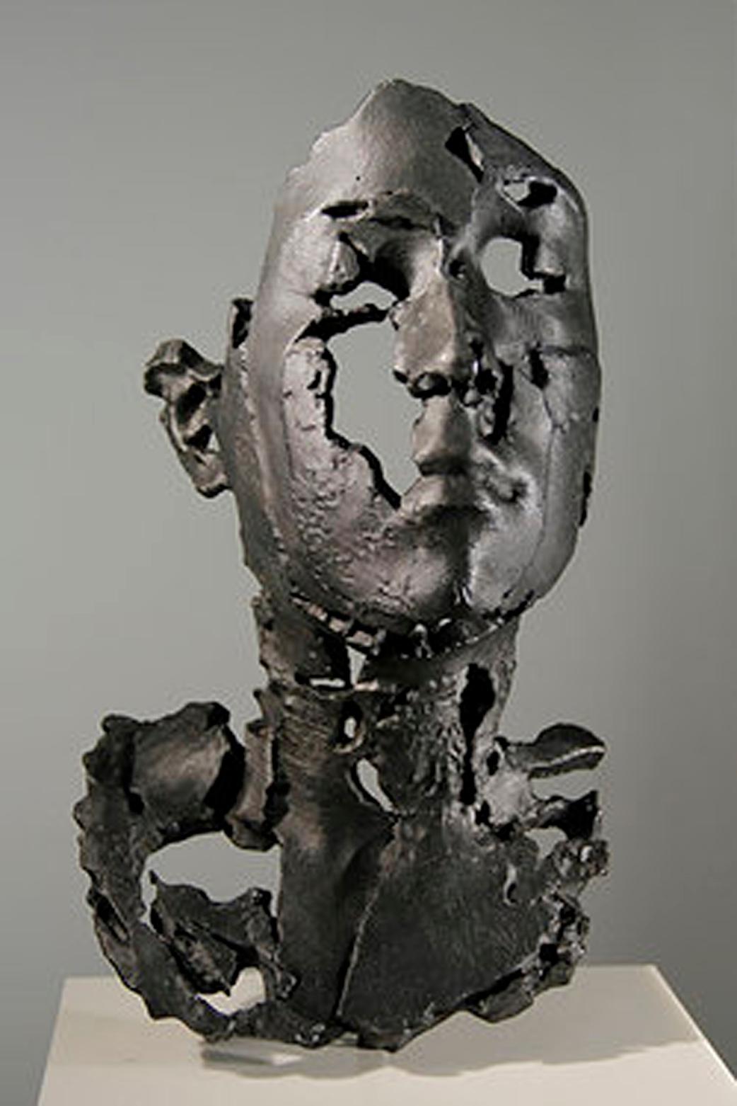 Sophie Kahn Figurative Sculpture – L Degrade, 2014, bronze with black patina sculpture cast from a 3D print