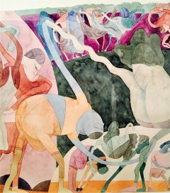 Gladys Nilsson, watercolor on paper, Chicago Imagist, Hairy Who