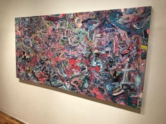 large scale textured abstract painting, Storm Chaser, Dream Catcher, On Dasher