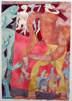 She's Off, Gladys Nilsson watercolor on paper