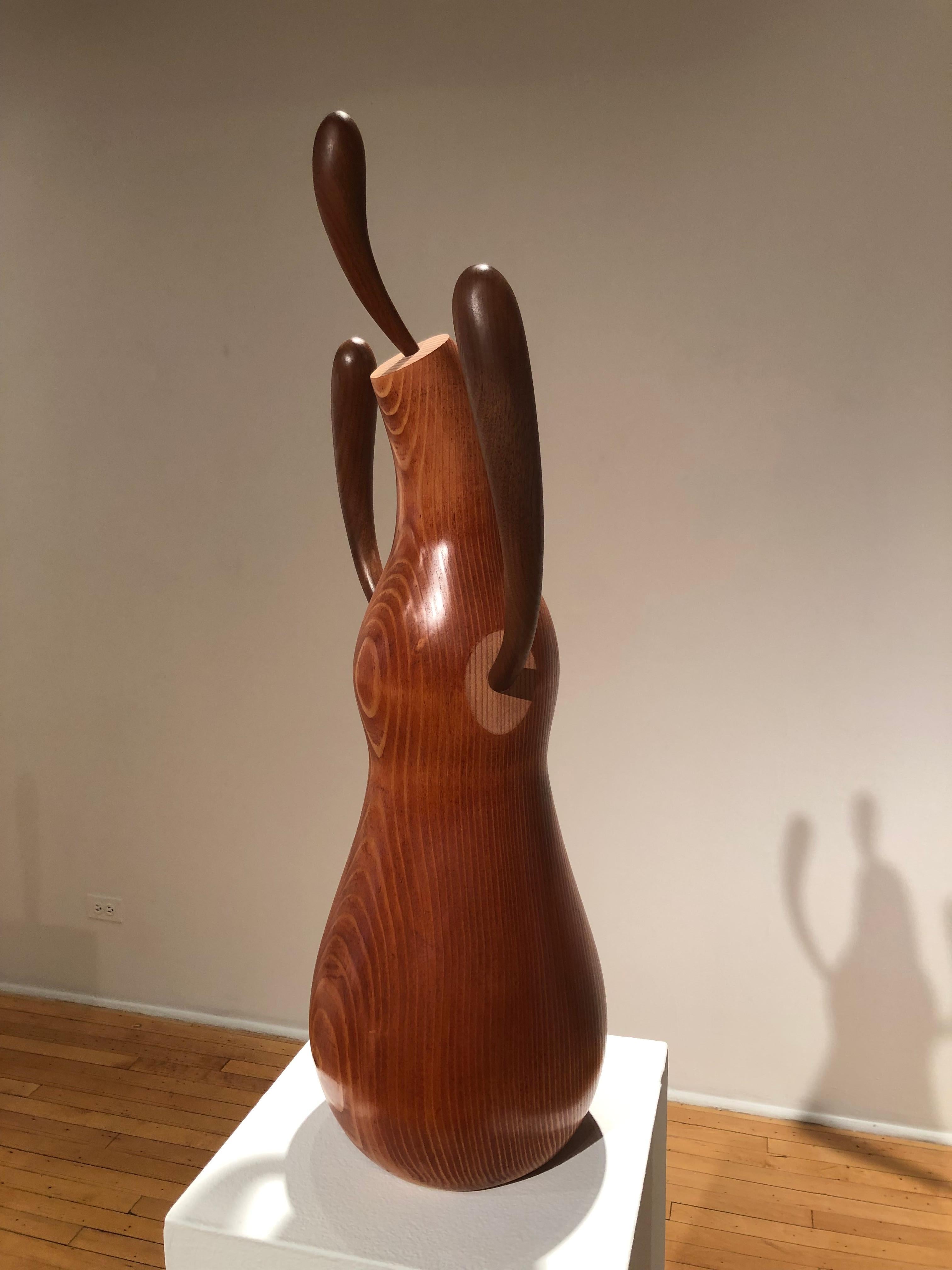 Hand carved organic abstract sculpture made using reclaimed wood. 

John Maloof, Untitled, 2018
pine and walnut

John Maloof (of Vivian Maier fame) is an artist based in Chicago. The gallery is pleased to present his new body of work in sculpture.