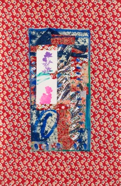 Abstract Collage, Japanese Washi Paper, Floral and Geometric Motifs, Tohoku VI