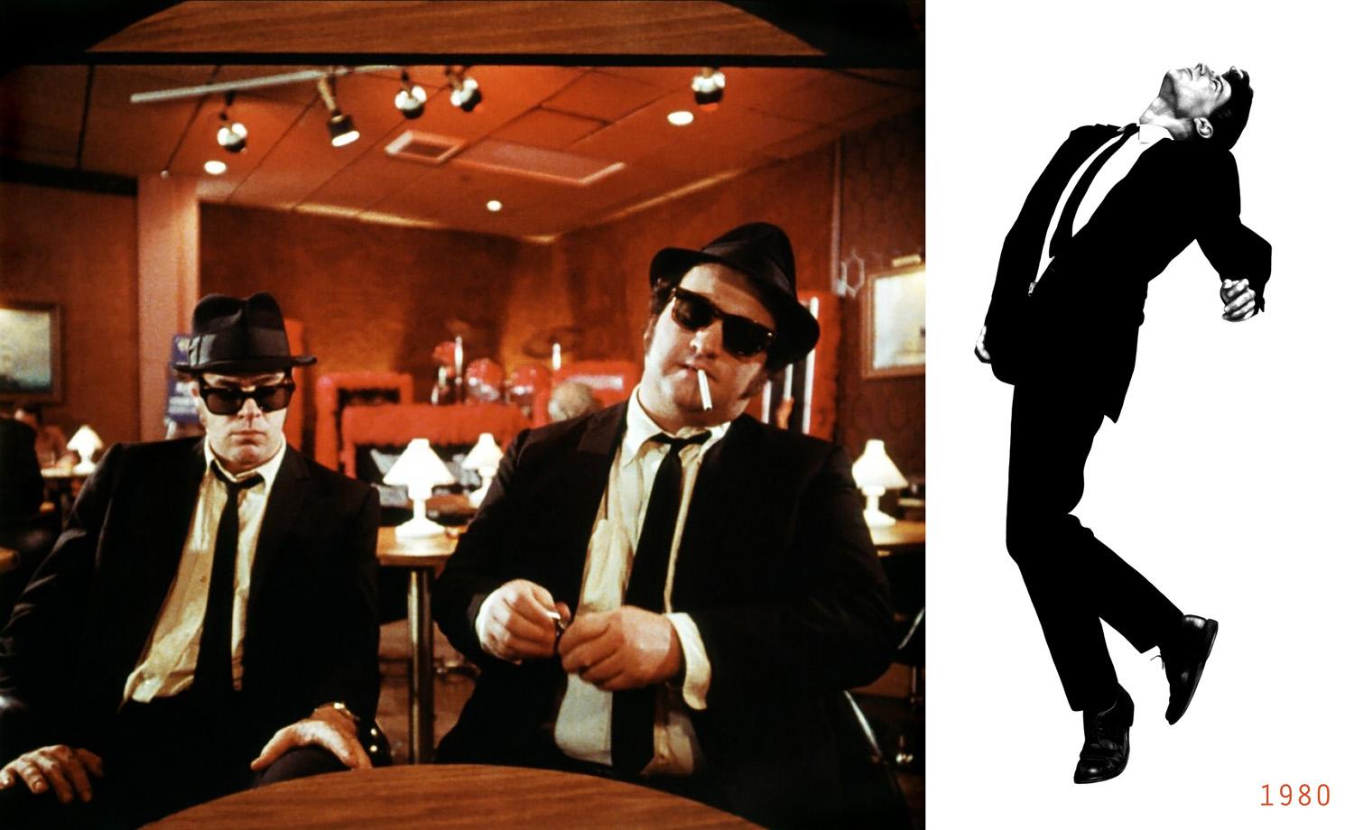 Bonnie Lautenberg Figurative Print - 1980, Blues Brothers - Robert Longo, Untitled, from Men in Cities