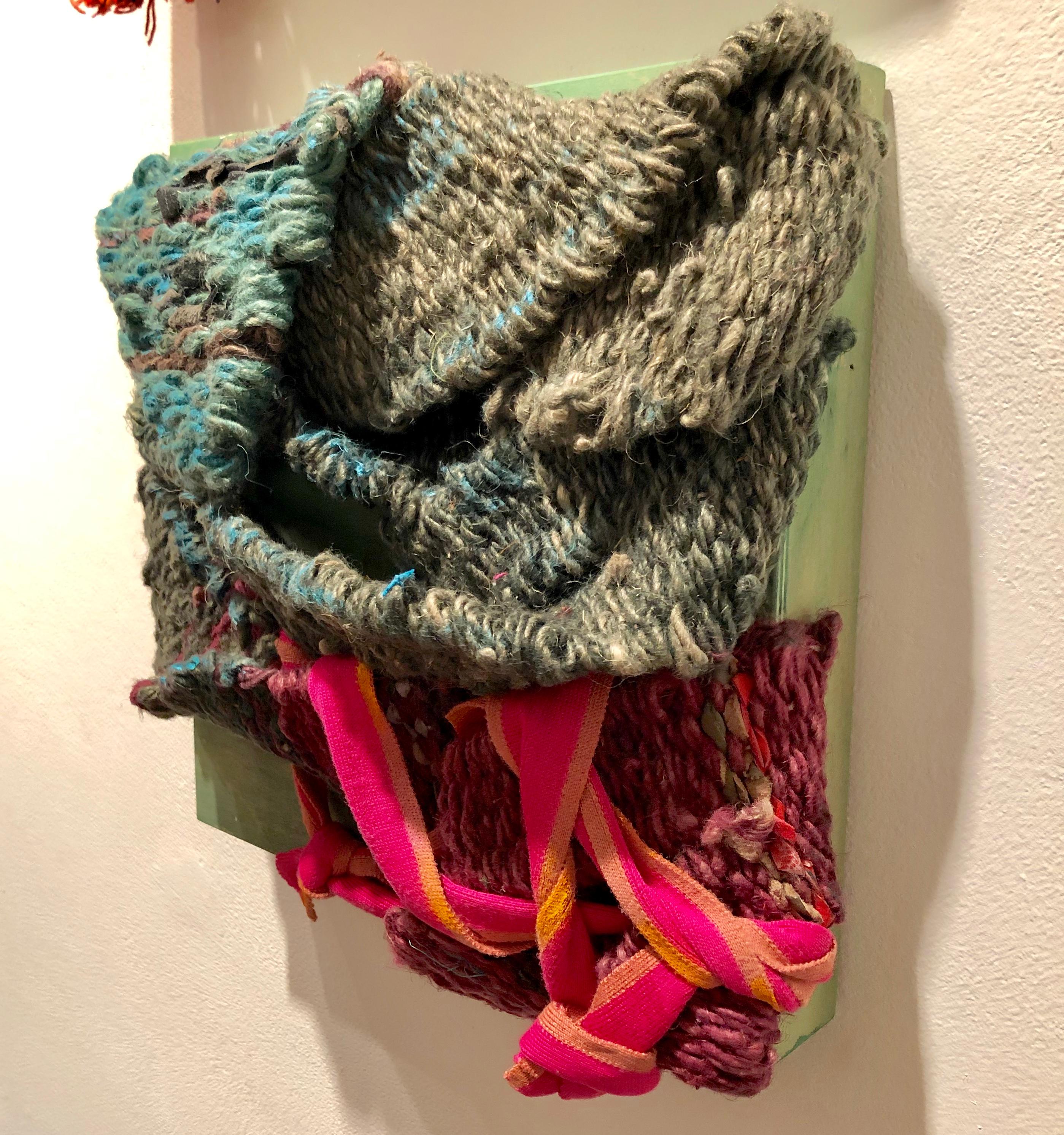 Genten/Color - Fabric and mixed media sculpture, bold colors, varying textures - Assemblage Mixed Media Art by Diane Cooper