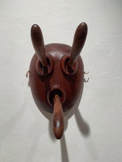 Survival Mask, wood sculpture