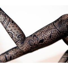 You're Kidding, photo, woman's legs in black fishnet stockings