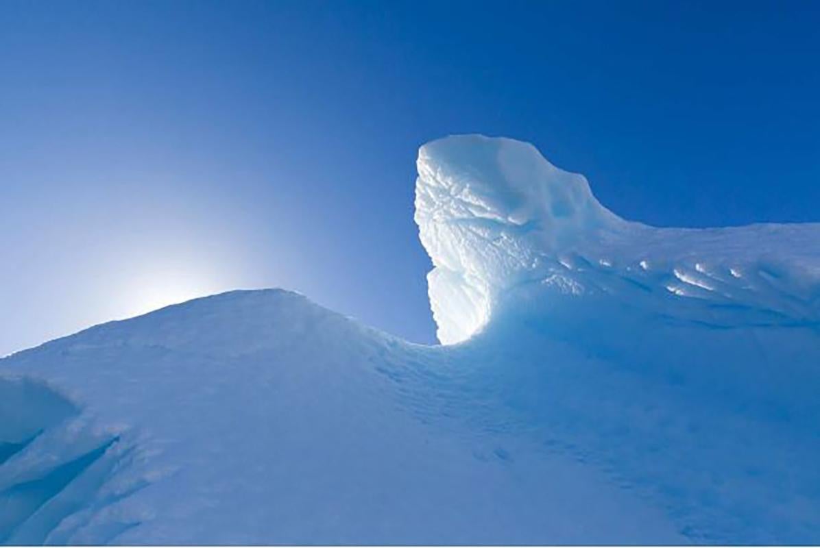 Bonnie Lautenberg Landscape Photograph - Fragile Elements 1, Antarctic icebergs landscape photograph 