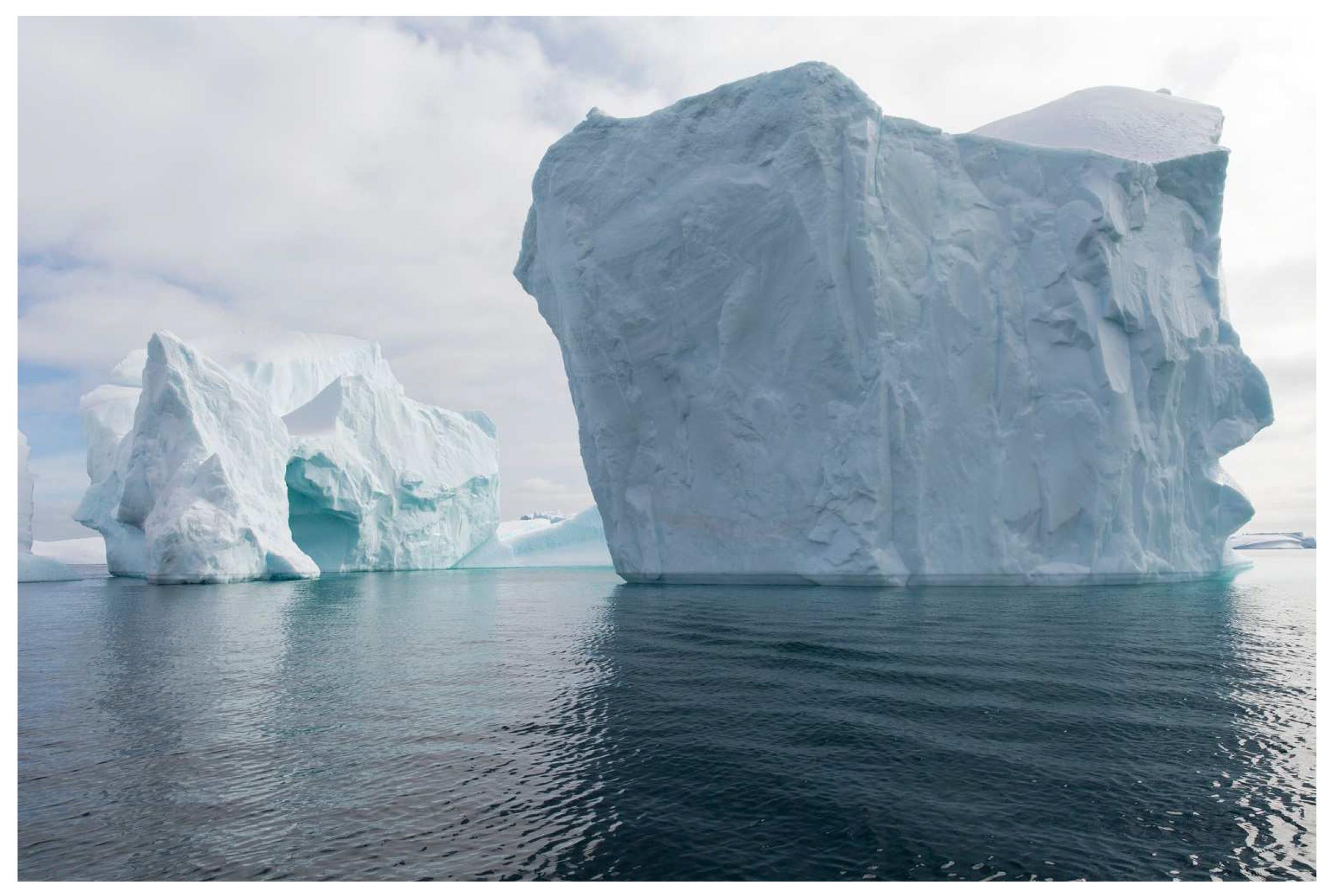 Bonnie Lautenberg Landscape Print - Fragile Elements 8, Antarctic icebergs landscape photograph 