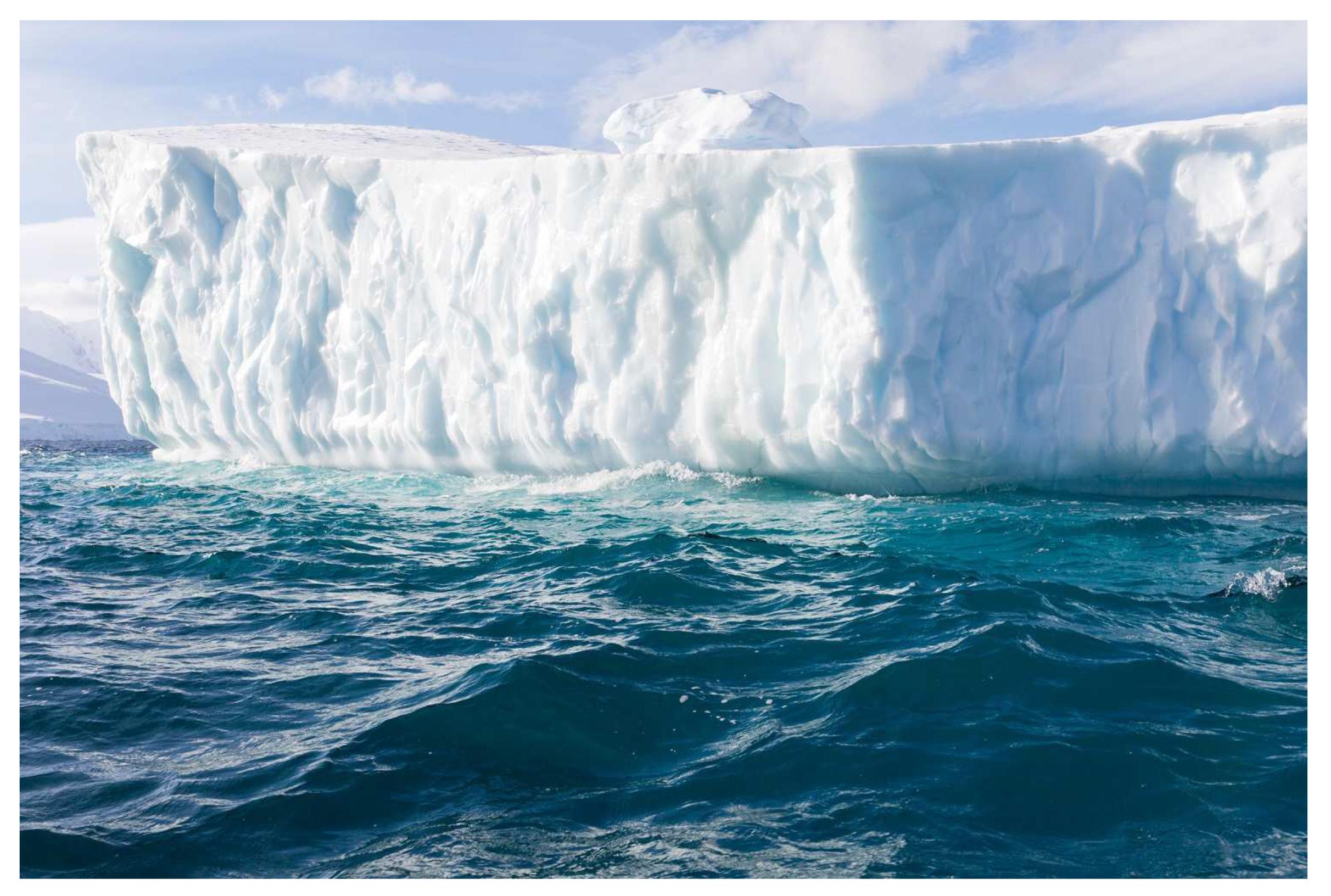 Bonnie Lautenberg Landscape Print - Fragile Elements 9, Antarctic icebergs landscape photograph 