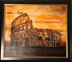 Coliseum of Rome - Original Oil on Canvas Painting by Catherine Colosimo
