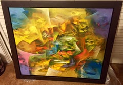 Peinture à l'huile sur toile originale « Noah's Messenger III » d'Eduardo Grossman