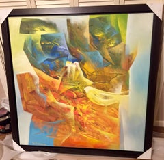 Genesis VII - Peinture à l'huile originale sur toile d'Eduardo Grossman