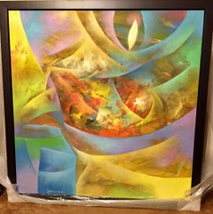Genesis II - Peinture à l'huile originale sur toile d'Eduardo Grossman