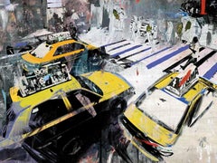 NYC Taxi - Mixed Media Painting - licensed by Blend Cota