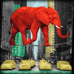 High in NY – RED – limitierte Auflage von 25 Exemplaren – Kunstdruck – mit Epoxidharz beschichtet