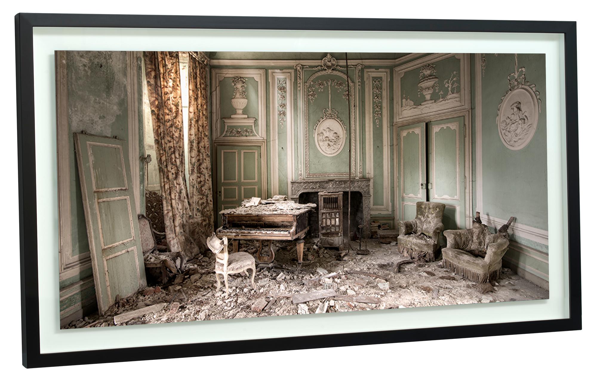 Tunes of Decay - Limited Edition of 5 pcs - Luxury framed with Museum Glass - Gray Color Photograph by Daan Oude Elferink