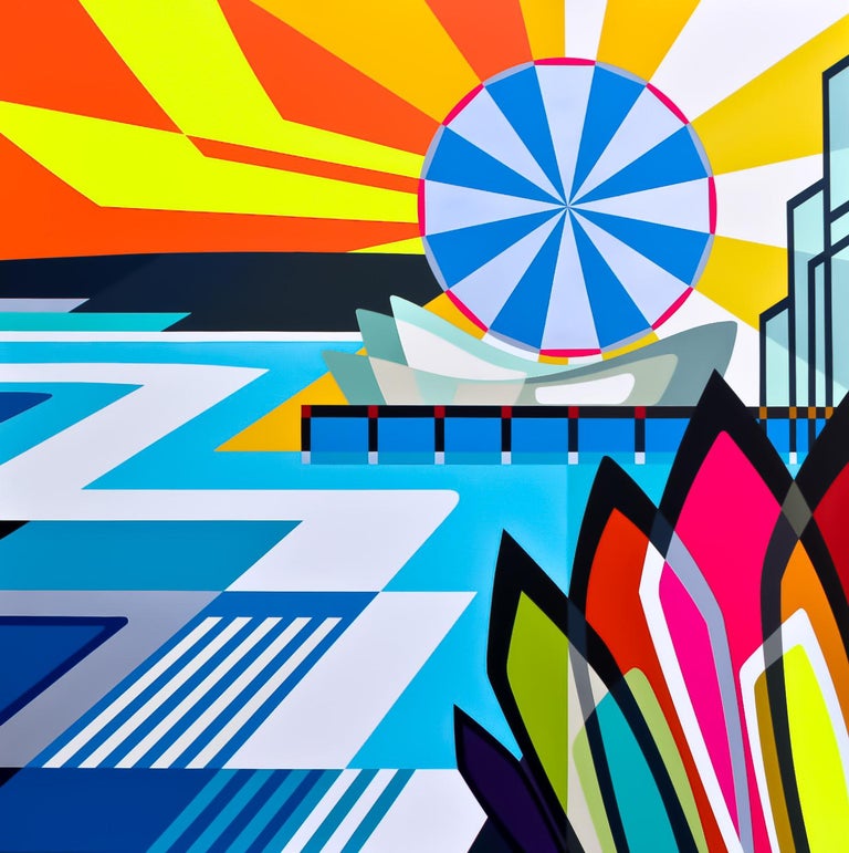 Jessus Hernandez Santa Monica Original Graphic Painting On