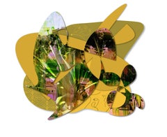 "Epiphany" - Original, Die Cut Aluminum, Acrylic Embellished Art by Rob Grad