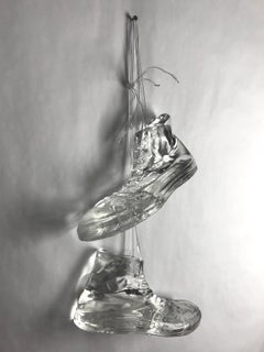 Crystal Clear Converse - Original Pop Art Resin Sculpture by Chris Bakay 