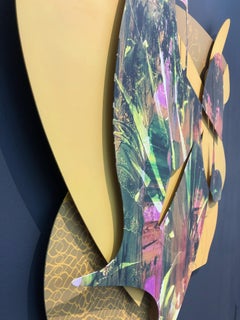 "Epiphany" - Original, Die Cut Aluminum, Acrylic Embellished Art by Rob Grad