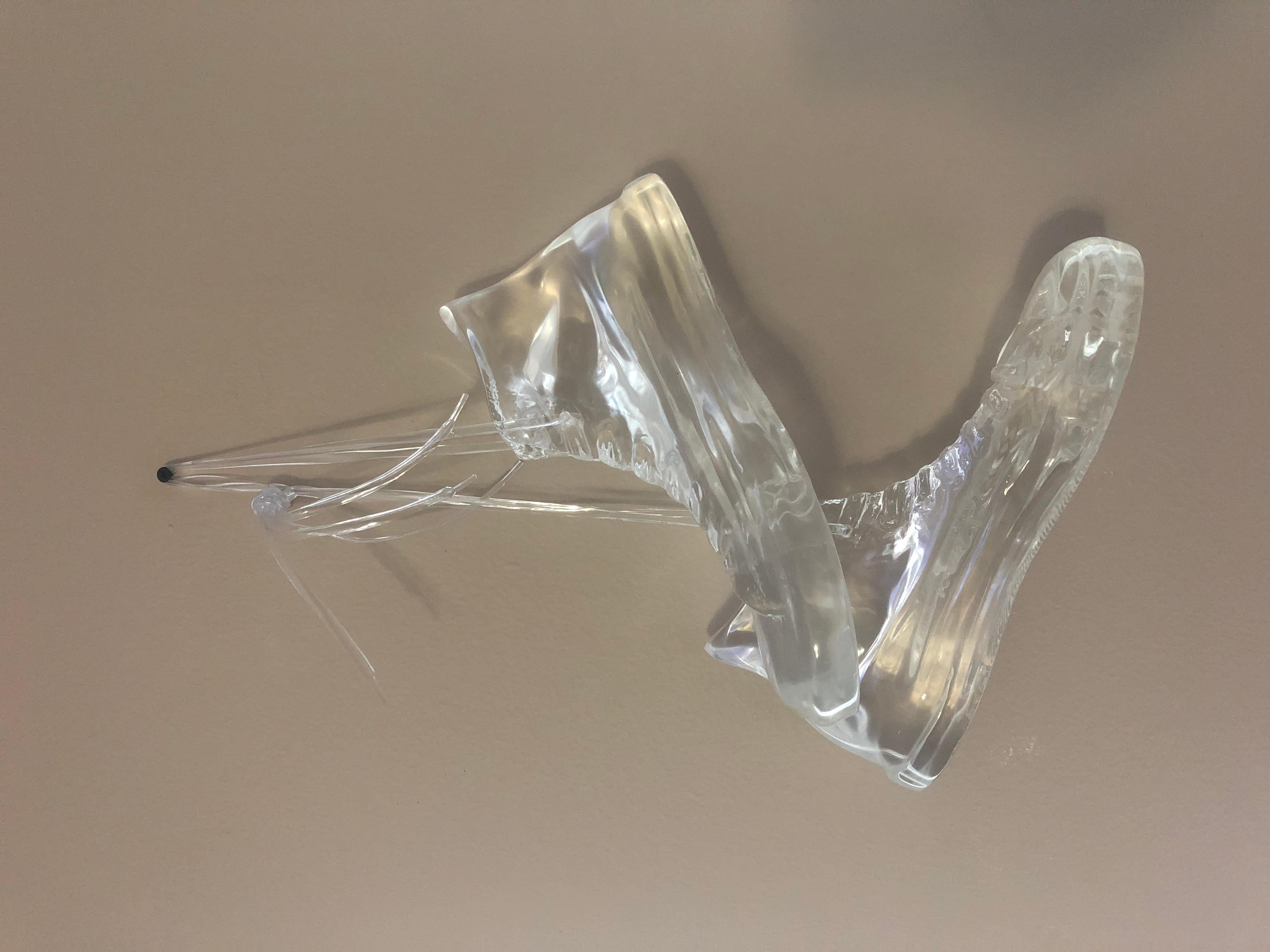 Crystal Clear Converse - Original Pop Art Resin Sculpture by Chris Bakay  For Sale 1