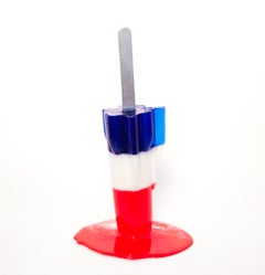 Bomb Pop - Original Resin Sculpture by Betsy Enzensberger - Red, white, blue