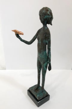 "Bird in Hand" - Original Bronze Sculpture by Hadiya Finley