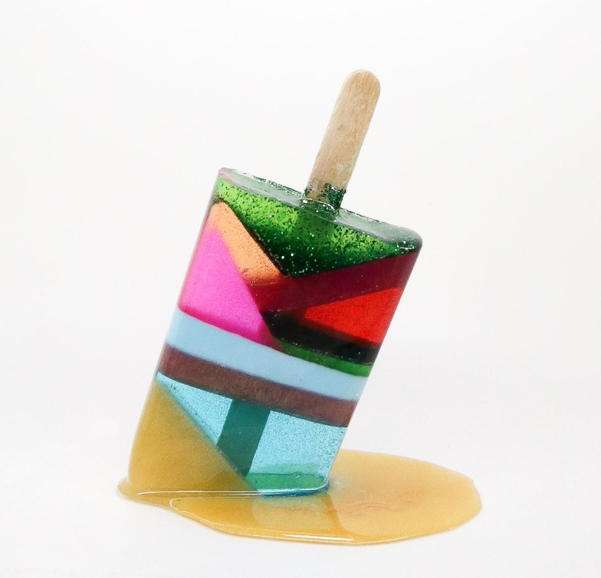 This is a brand new, original resin sculpture by Betsy Enzensberger. It was made with resin, glitter and ink.  This is a life-size sculpture, weighing just a couple of ounces. It's the perfect dainty accent to any home.

Betsy Enzensberger has