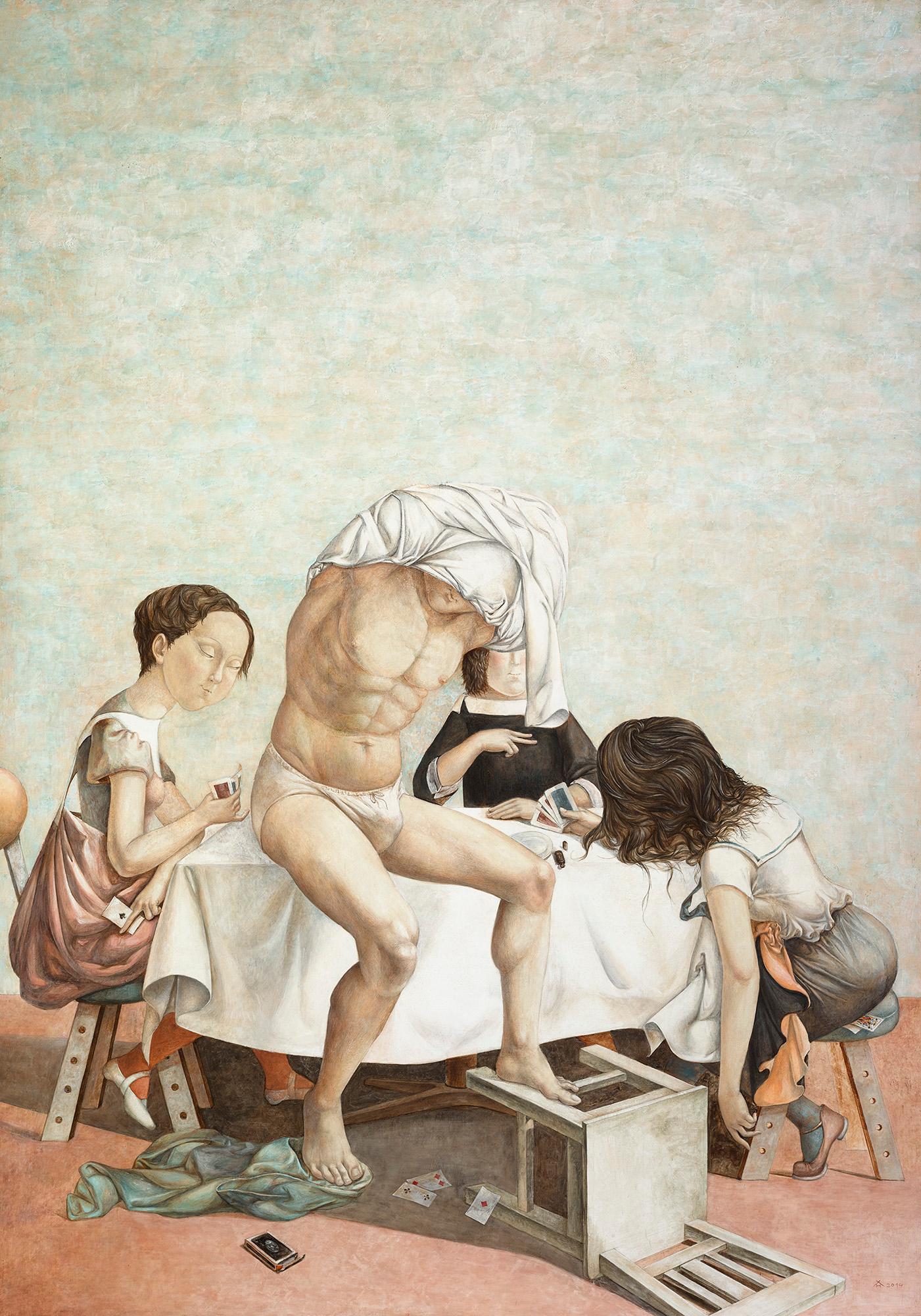 Xiao Guo Hui  Figurative Painting - Unclothe Hercules