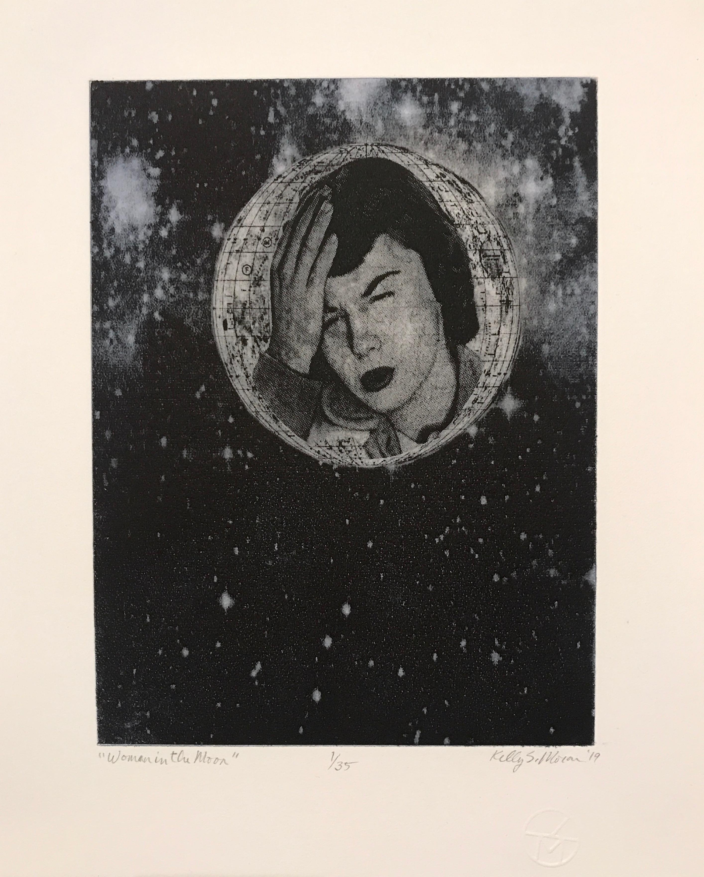 Kelly Moran  Figurative Print - Women in the Moon