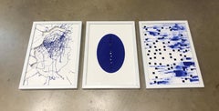 Untitled Indigo painting/ 3-D drawing on hand cut paper