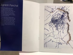 Untitled Indigo painting/ 3-D drawing on hand cut paper