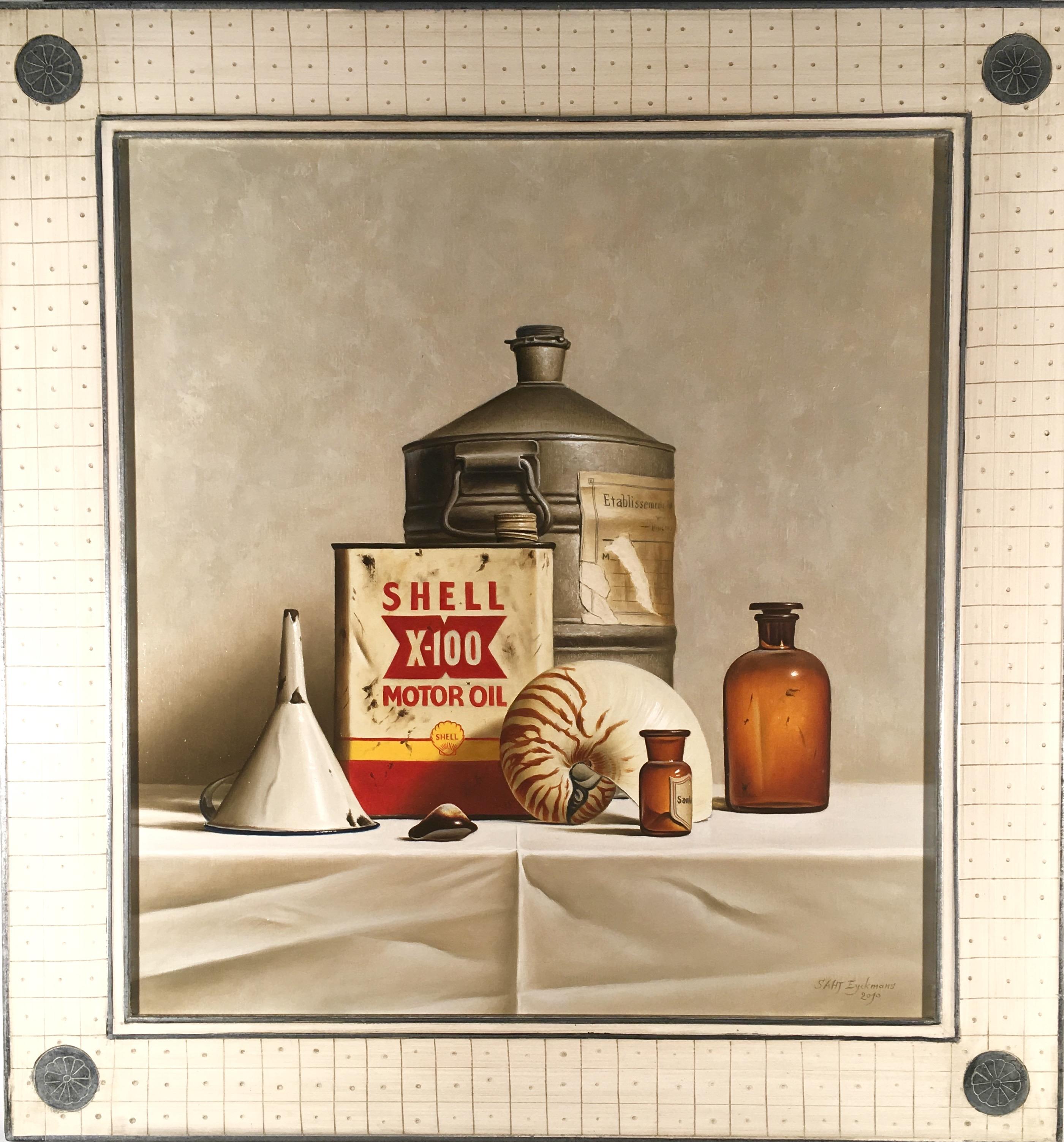 Stefaan Eyckmans Still-Life Painting - Shell Can and Nautilus