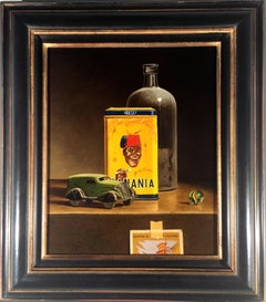 Toy Car and Banania Tin