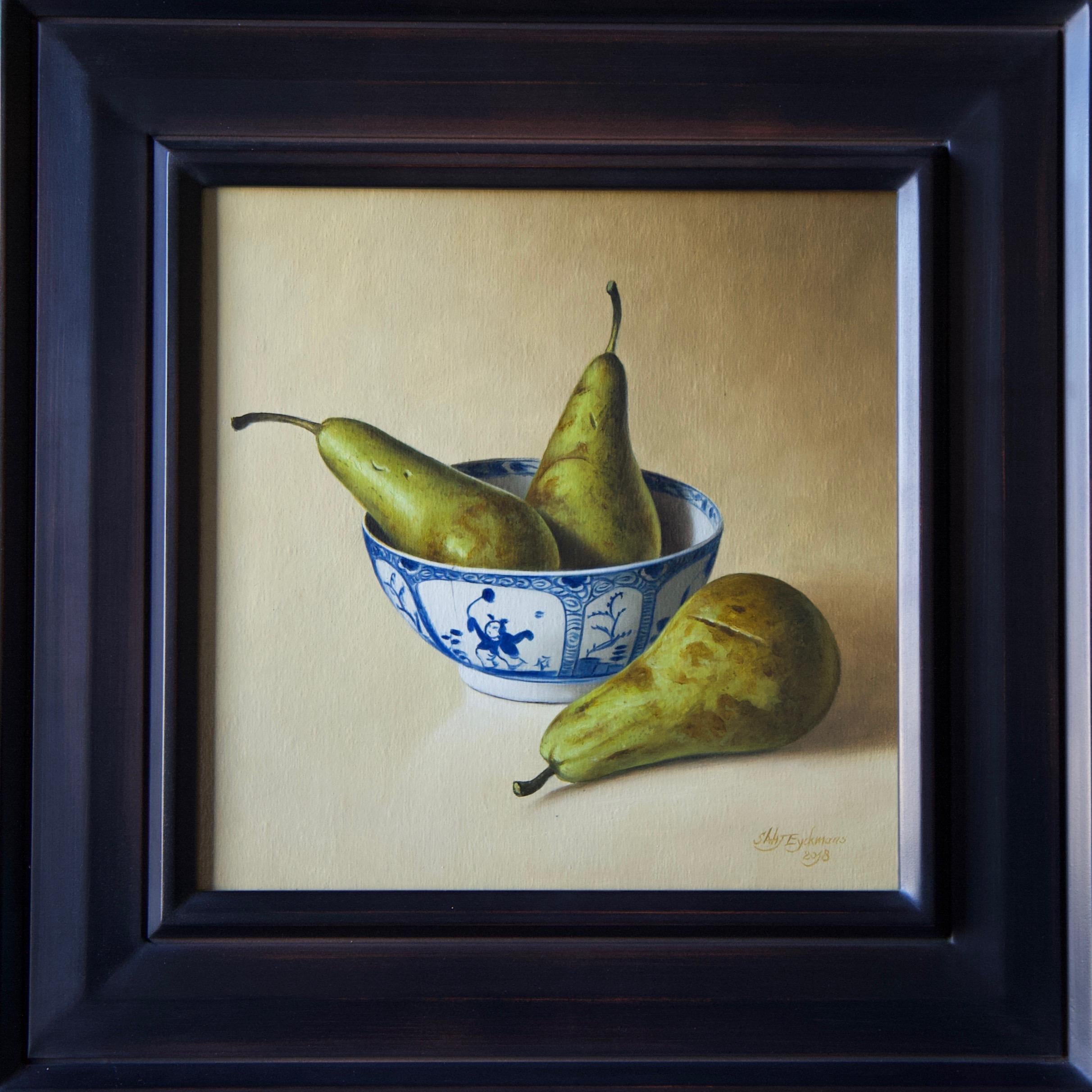 Stefaan Eyckmans Still-Life Painting - Pears in Chinese Bowl