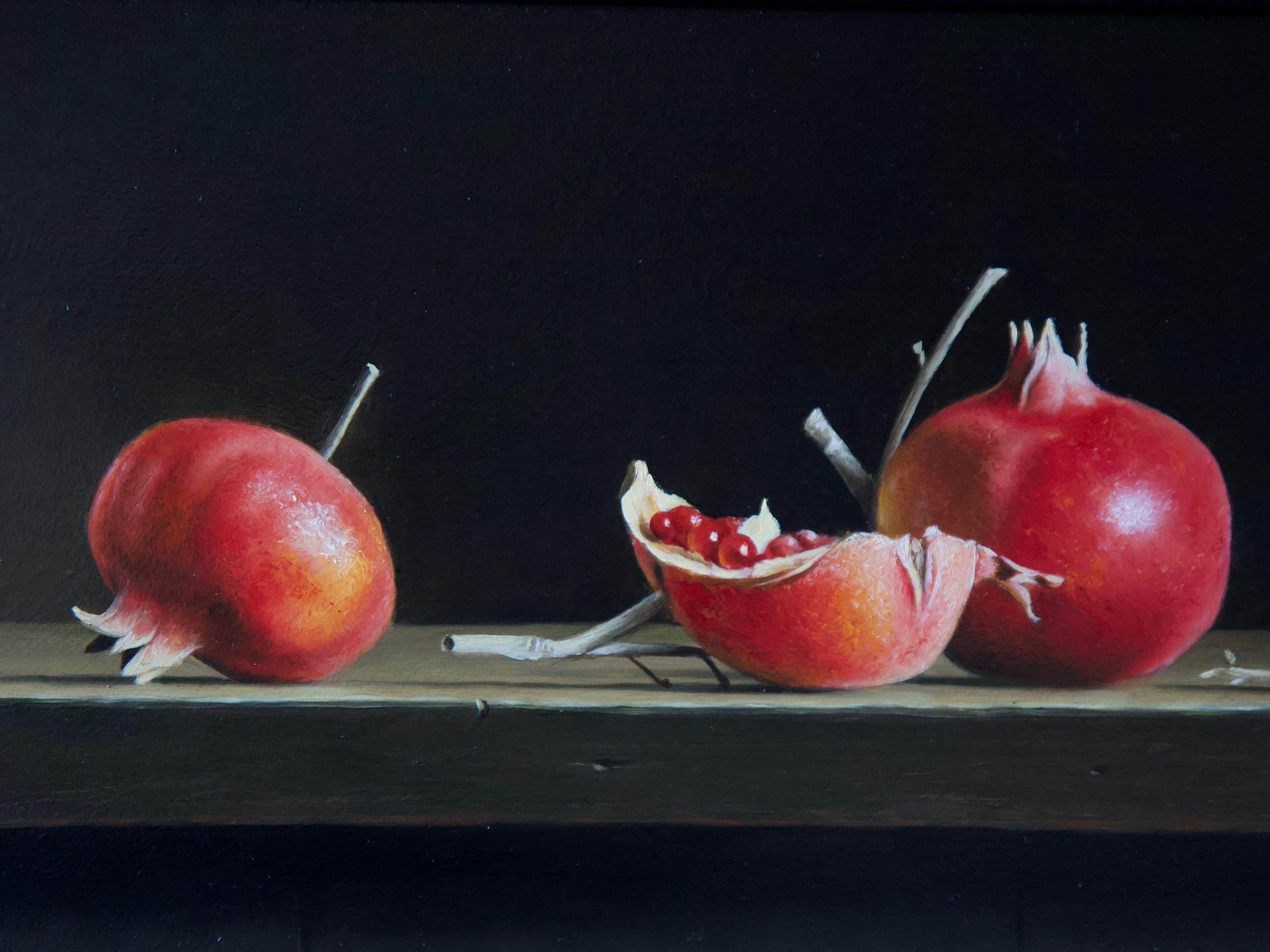 Pomegranates - Realist Painting by Stefaan Eyckmans