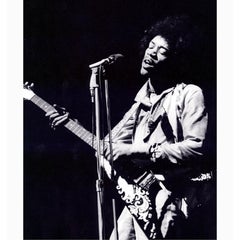 Jimi Hendrix Paris Olympia Rock flying V Gibson 1967 Photography Black and White