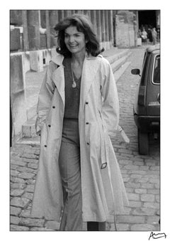 Jacqueline Kennedy-Onassis in Paris Portrait Black and White Photography 