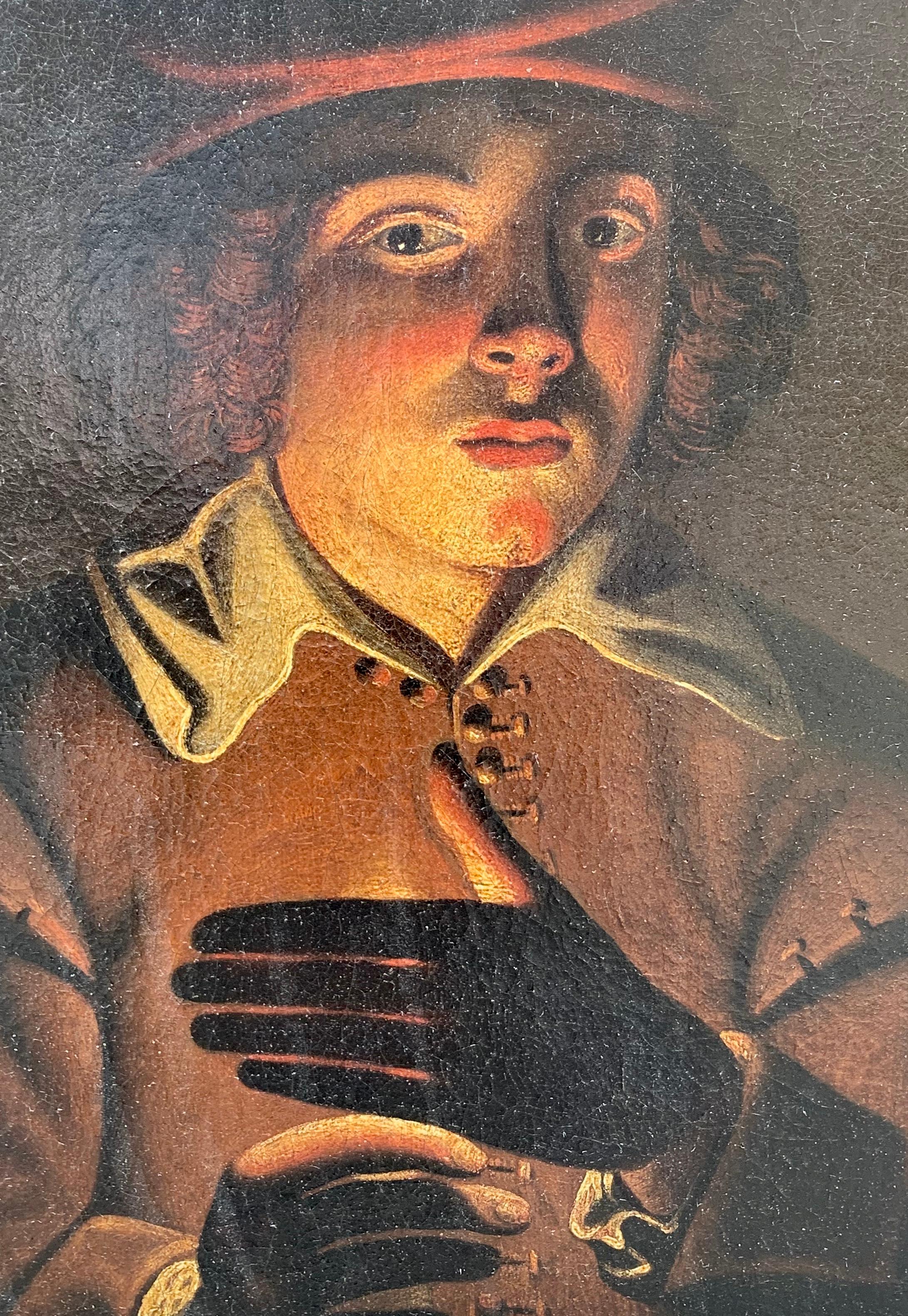 Young Soldier mit einem Kerzenleuchter, Öl auf Leinwand, Wolfgang Heimbach zugeschrieben 2