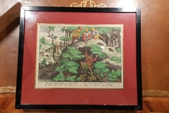 Hunting Engraving: Hunting Ibex With Snakes