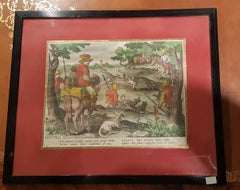 Engraving Hunting: Hares Hunting With Cheetah