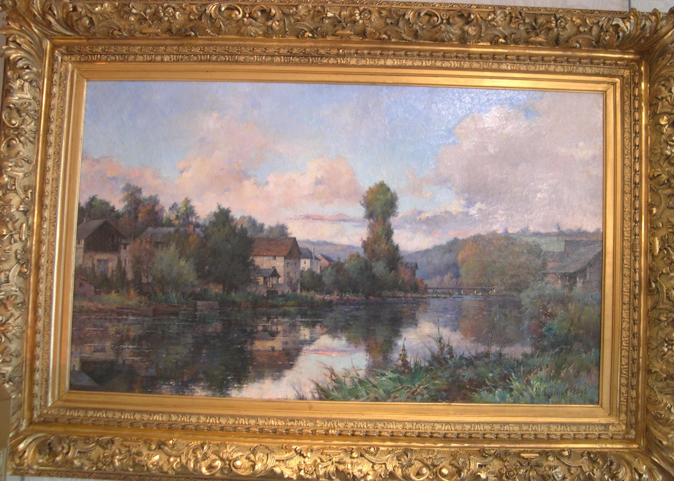 Landschaft der Andelys Signiert Louis-Eugène Leroux:: Öl auf Leinwand:: datiert 1898 – Painting von Louis-Eugène Leroux 