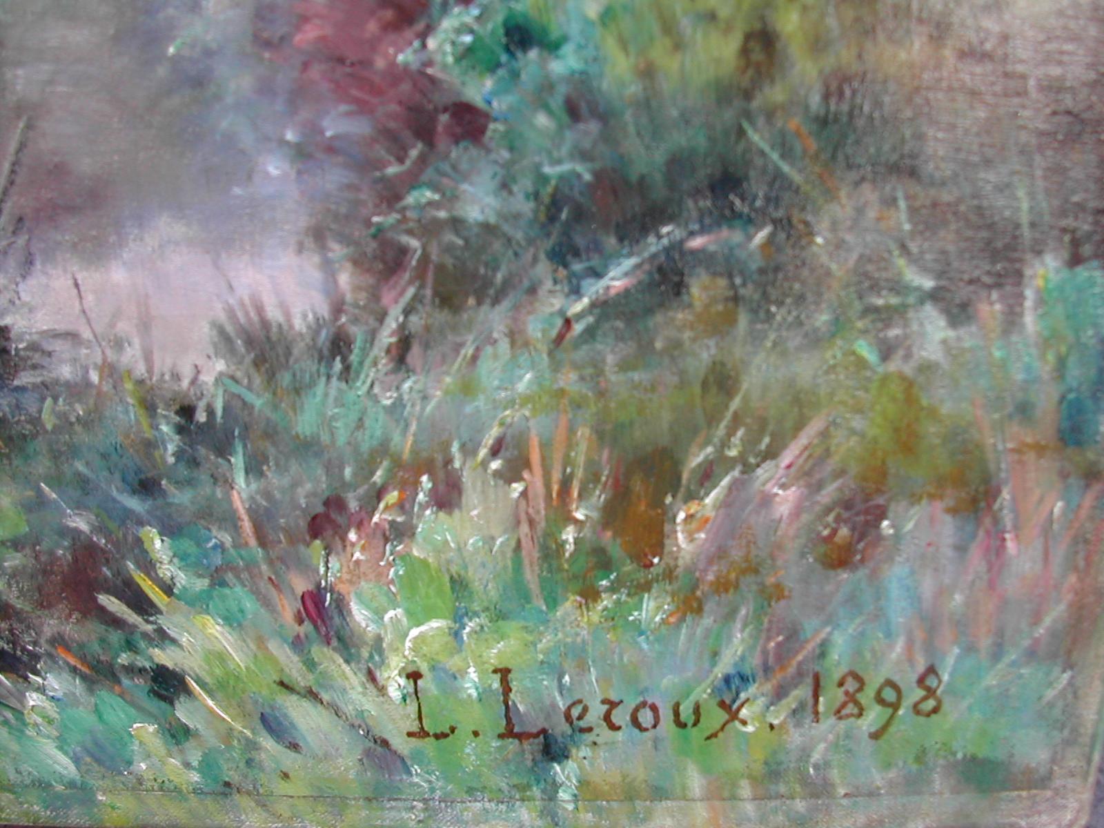Landschaft der Andelys Signiert Louis-Eugène Leroux:: Öl auf Leinwand:: datiert 1898 (Schule von Barbizon), Painting, von Louis-Eugène Leroux 