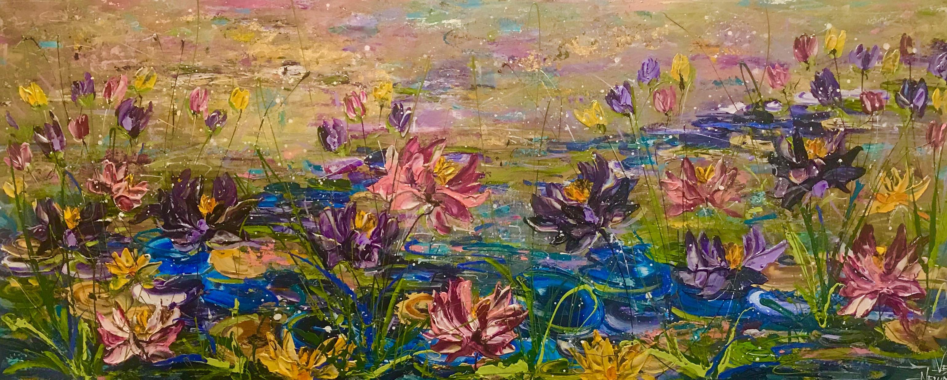 Velia Newman Still-Life Painting - On Golden Pond