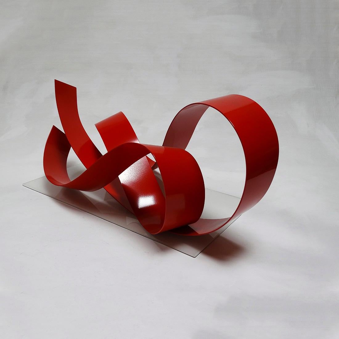 Corbant Red 3 - Abstract, Outdoor Sculpture, Contemporary, Art, Rafael Amorós For Sale 3