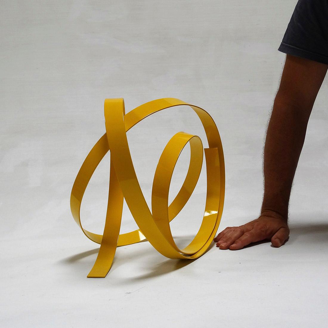 Corbant Yellow 5 - Abstract, Outdoor Sculpture, Contemporary, Art, Rafael Amorós For Sale 4
