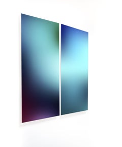 “Light Surface” Diptych Green - Fine Art Photography, Abstract, Esther Navarro