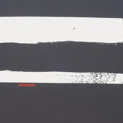 OF14 - Abstract Painting, Black & White, Striped, Art, Contemporary, Jon Errazu