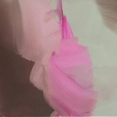 Rosebud - Abstract Painting, Pastel Colors, Pink, Contemporary, Art, Peggy Cozzi
