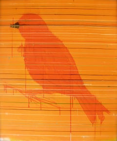 Pájaro - Oil Painting, Pop Art, Contemporary, Art, Bird, Alonso Núñez del Prado